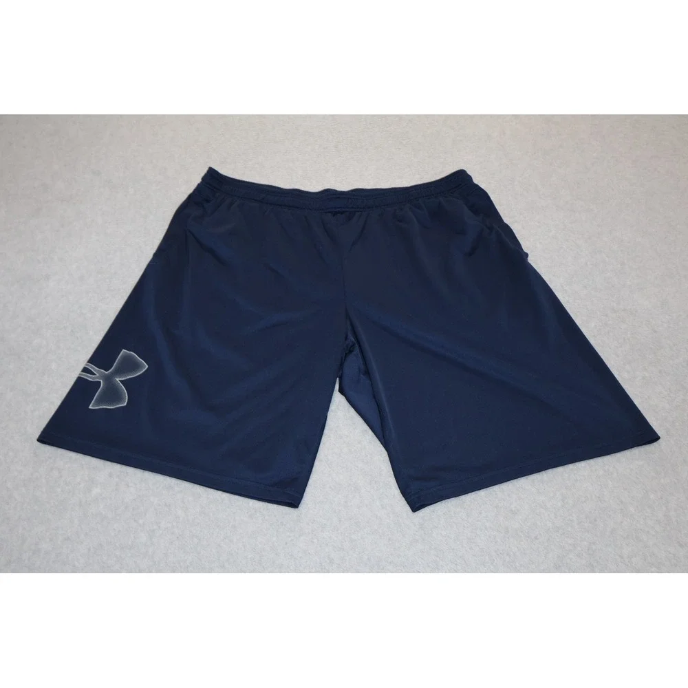 Under Armour Gym Shorts Mens XXL Tall 2XLT Blue HeatGear Loose Fit 11